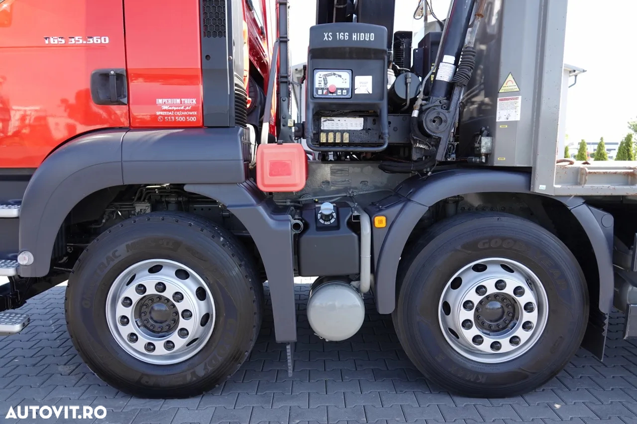 MAN TGS 35.360 / 8x2-4 / REMORCARE + HDS HIAB 166 E-2 / AXIE LIFTATOR / 4 AXI / GAMA HIDRAULICA / TROLIU / ASISTENTA RUTIERA / EURO 5 EEV - 22
