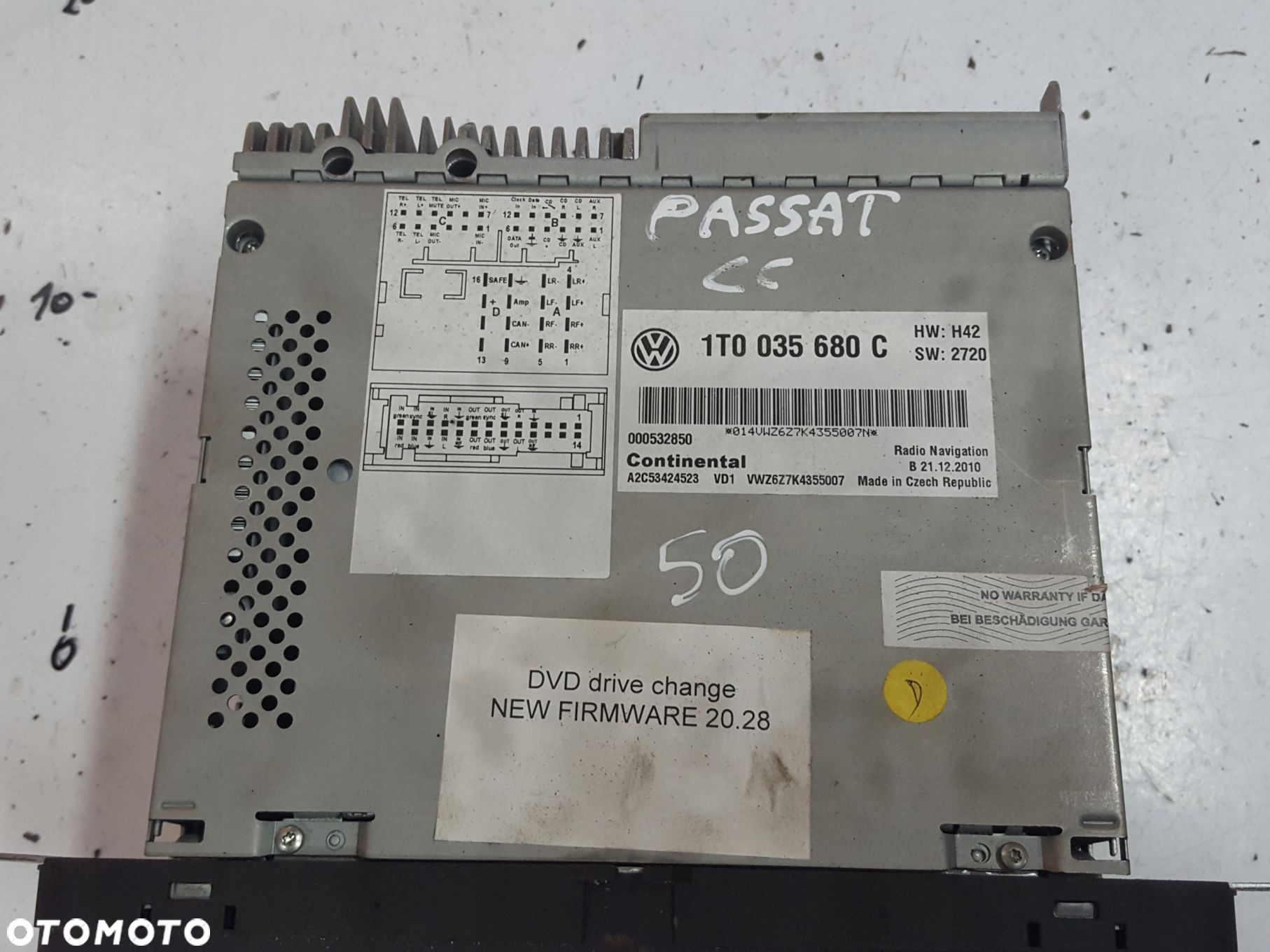 VW PASSAT CC PASSAT B7 RADIO NAWIGACJA 1T0035680C - 2