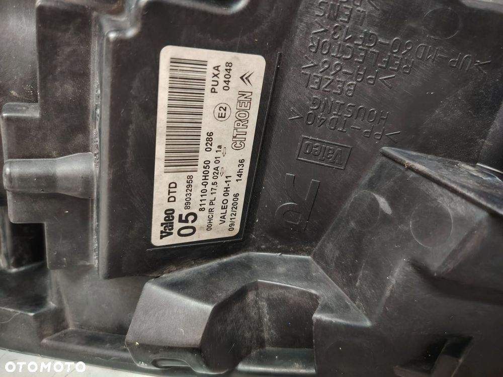 CITROEN C1 LAMPA PRZÓD PRZEDNIA PRAWA EUROPA 89032958 - 6