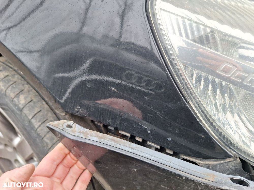 Aripa fata stanga SKODA OCTAVIA 2 Facelift 2009 - 2013 negru LF9R - 1