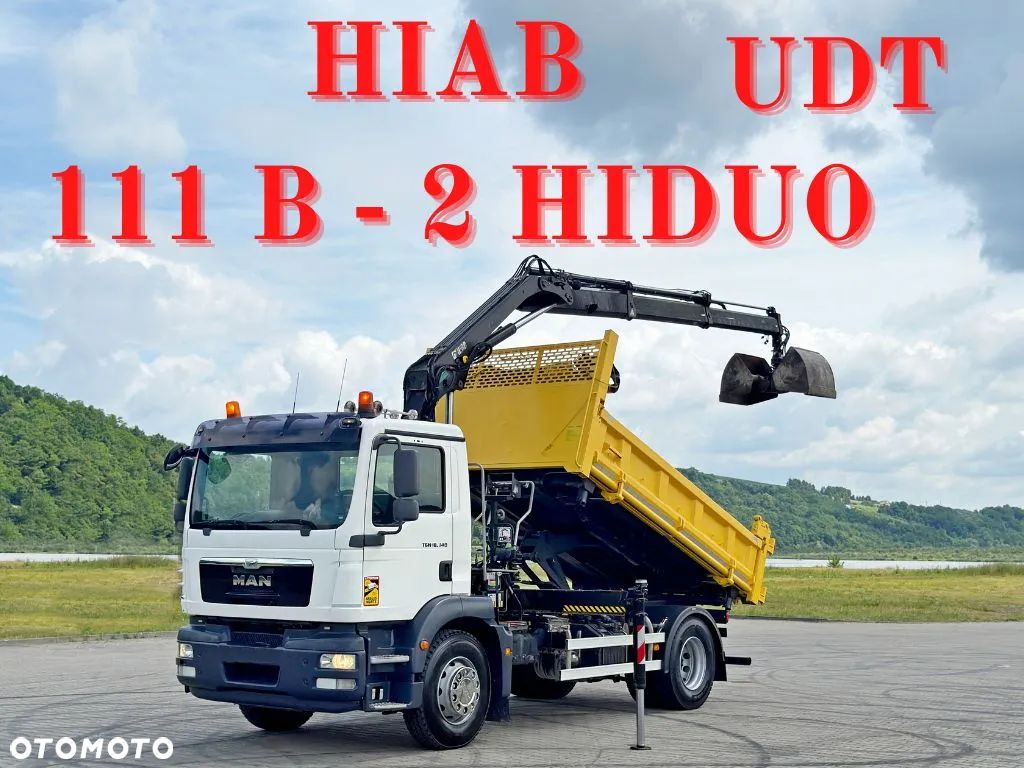 MAN TGM 18.340 WYWROTKA 4,05 m* HIAB 111 B-2 HIDUO/PILOT - 1