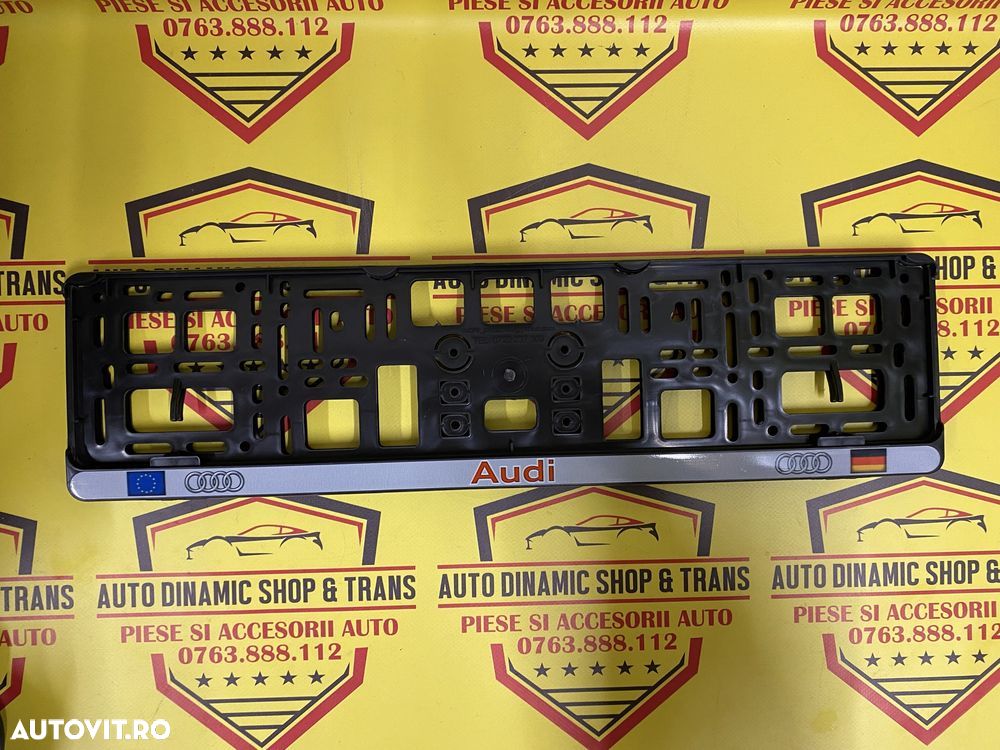 Set 2 suporti numar numere inmatriculare Audi Skoda Seat Vw Volkswagen - 8