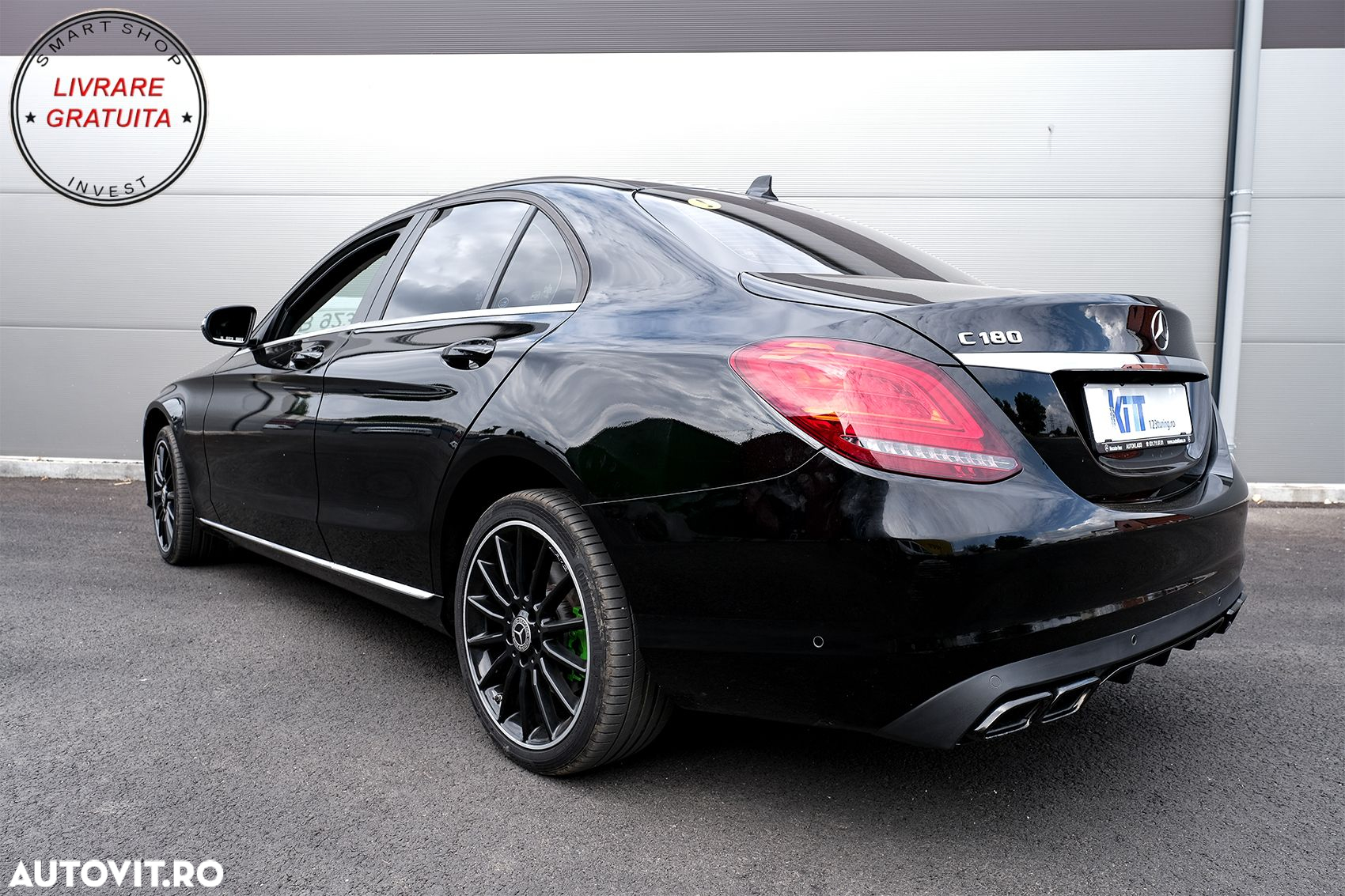 Difuzor Bara Spate cu Ornamente Evacuare Mercedes C-Class W205 S205 (2014-up) C63 - livrare gratuita - 17