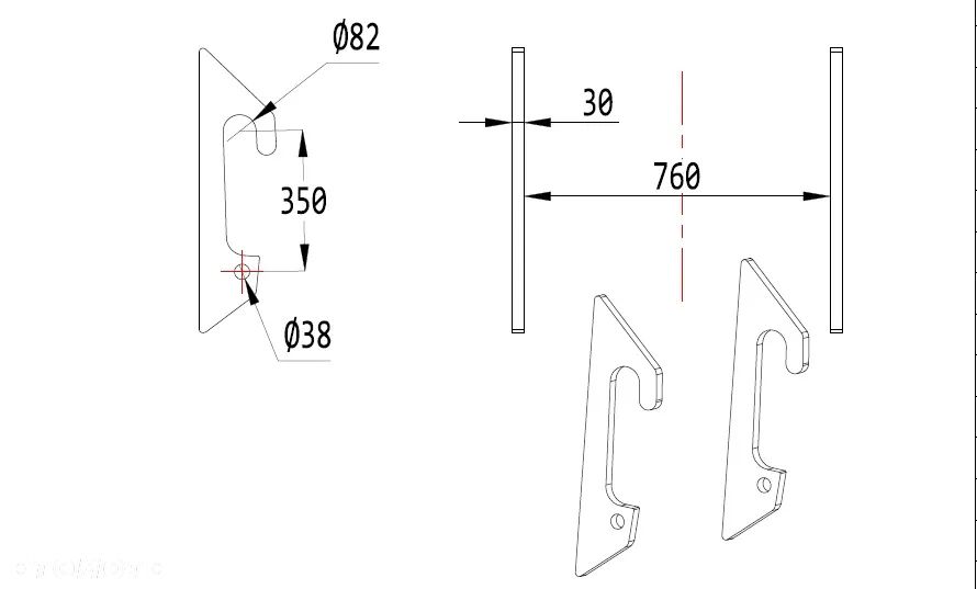 Hydramet Szufla do mat. Lekkich Uniwersalna XL 2.4m, 3.0m - 9