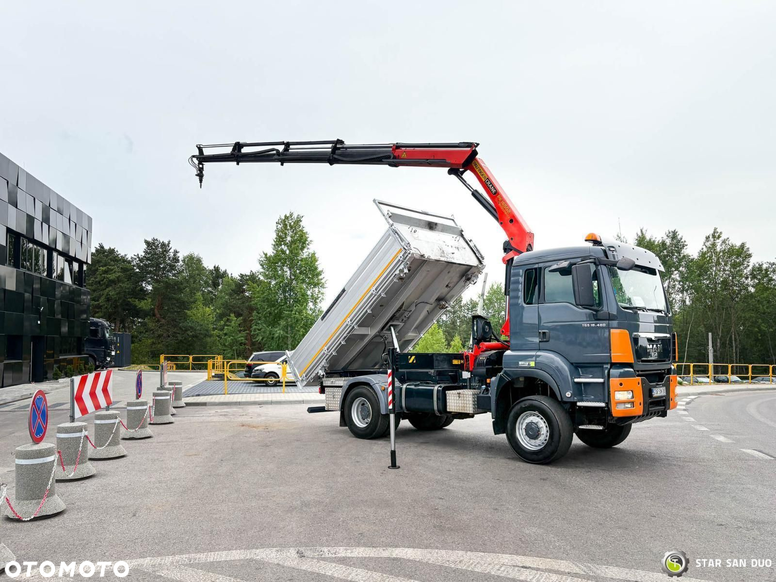 MAN TGS 18.480 4x4 PALFINGER PK 16502 HDS Żuraw Wywrotka Crane - 3