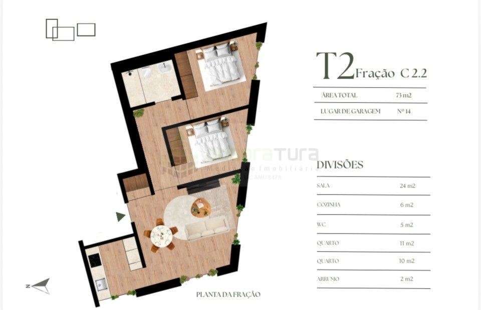 Apartamento T2 | Campanhã | Lugar de Garagem - Grande imagem: 2/12