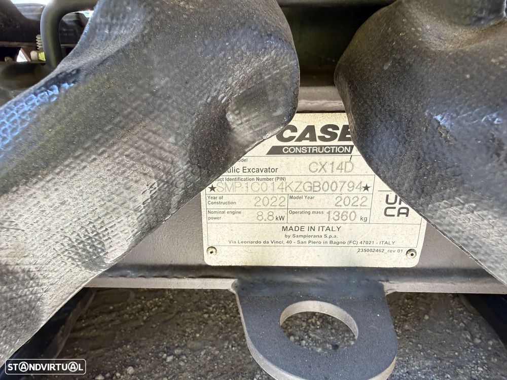 Case CX14D Canopy - mini escavadora - 11