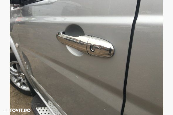 Manere usi inox Mercedes VITO W639 2004-2013 husa capota,oglinzi cromate - 4