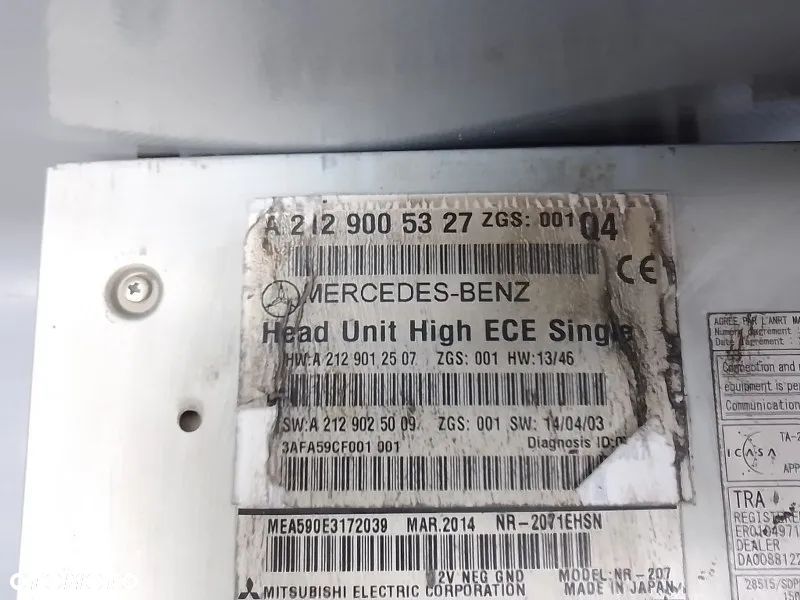 radio nawigacja navi command mercedes w218 w207 w212 lift a2129005327 - 5