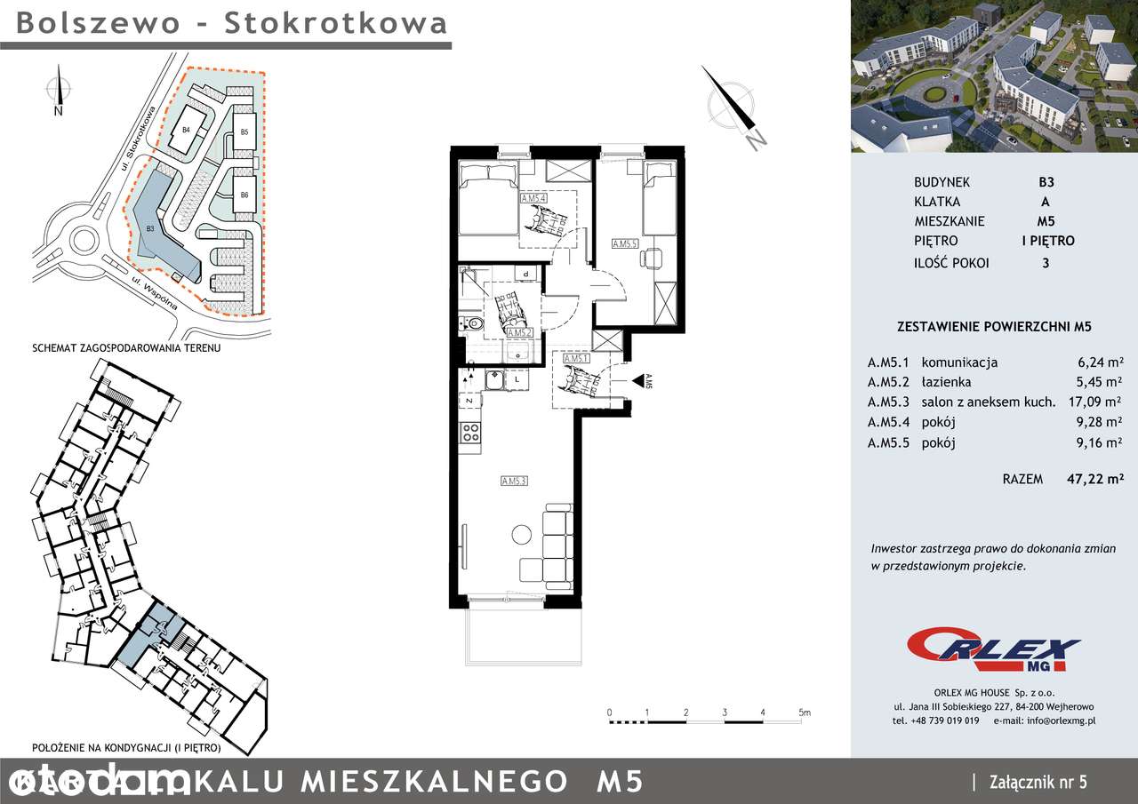 Bolszewo Mieszkanie 3 pokojowe