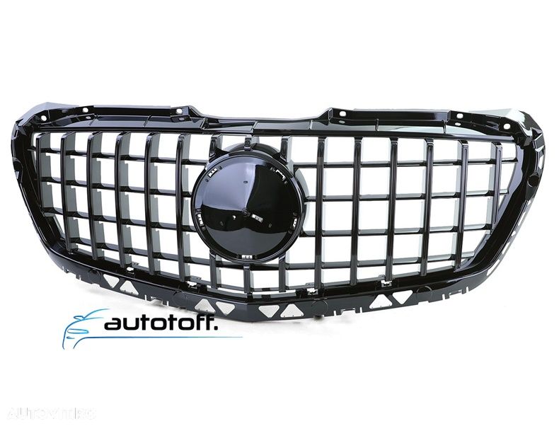 Grila centrala Sprinter W906 Facelift compatibila cu Mercedes (14-17) Panamericana Black Design - 1