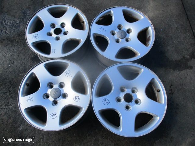 Jogo De Jantes JGJANT981 AUDI A4 8D FASE 1 1995 1.9 TDI 90CV 4P CINZA ET45 7X16 5X112 56.4Mm - 2