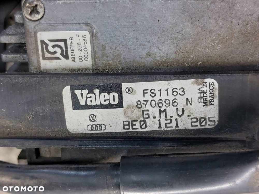 WENTYLATOR CHŁODNICY + MODUŁ AUDI A4 B6 2.0 20V ALT 8E0121205 870681F - 3
