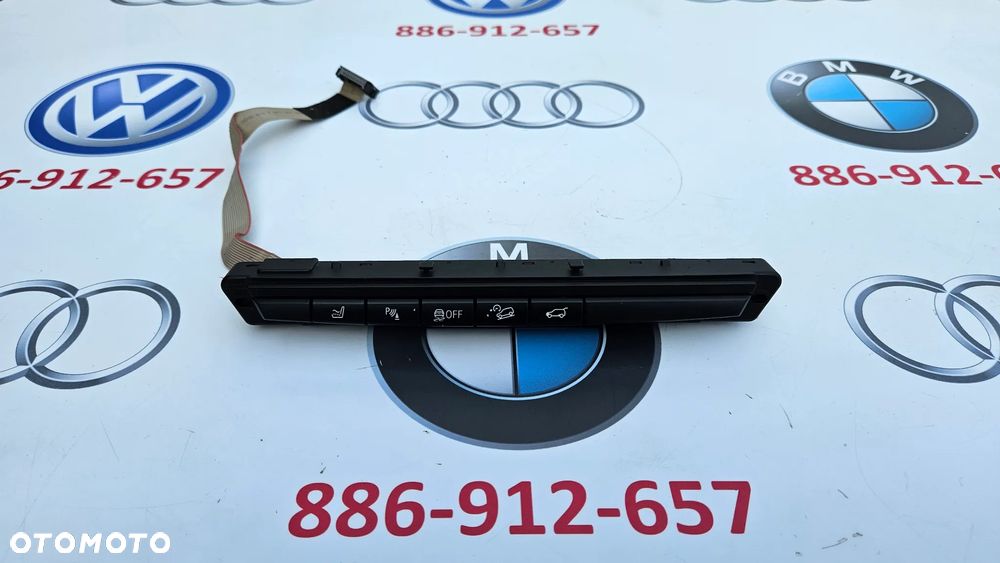 BMW X5 E70 X6 E71 Zespół przełączników konsoli środkowej Panel sterowania PDC Klapa Fotele 9208216 - 1