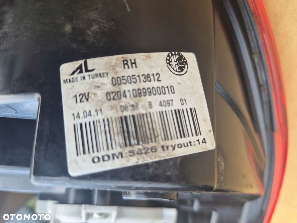 Alfa Romeo Giulietta tylna lampa prawa.OE.Narożnik - 4
