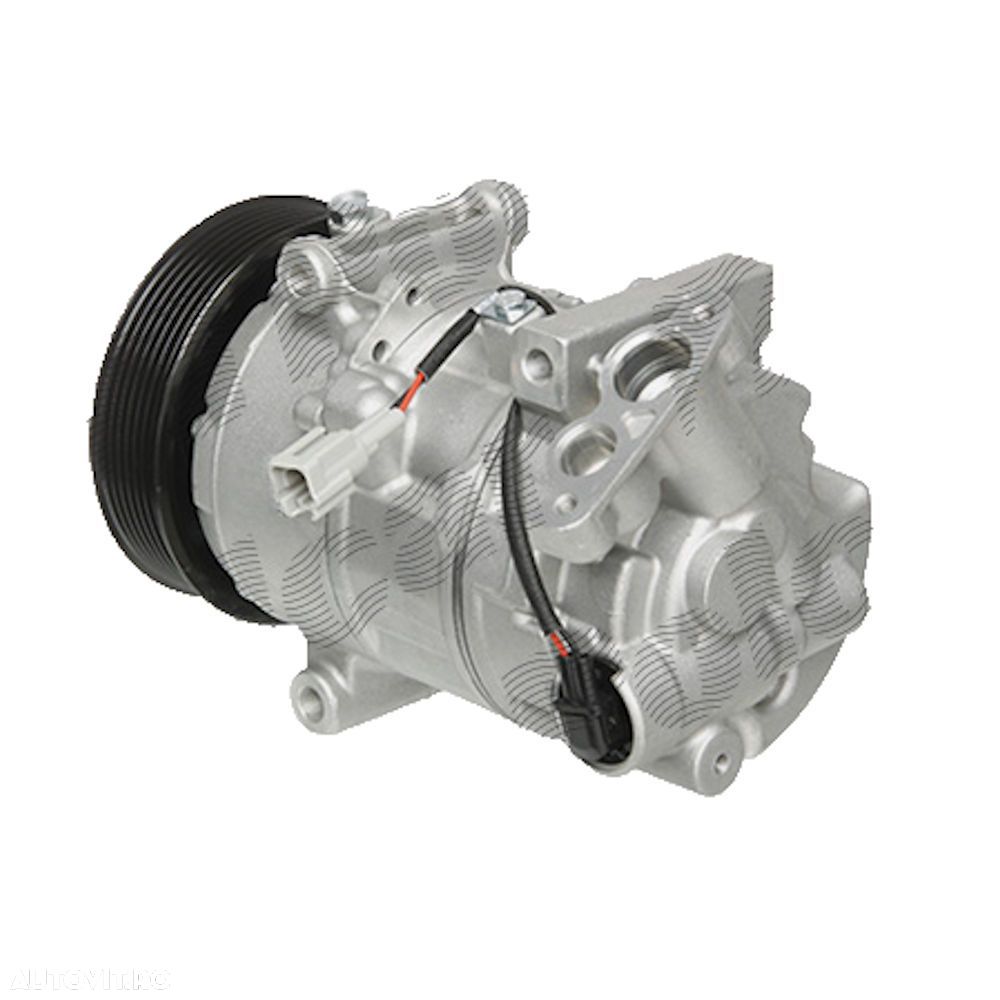 Compresor aer conditionat Renault Megane 3 (Z), 2008-2016, Scenic/Grand Scenic 2009-2016; motorizare 1.9 dci, diesel; 2.0 TCE, benzina, rola curea 119 mm, 7 caneluri, de tip Denso: 6SEL14C - 1