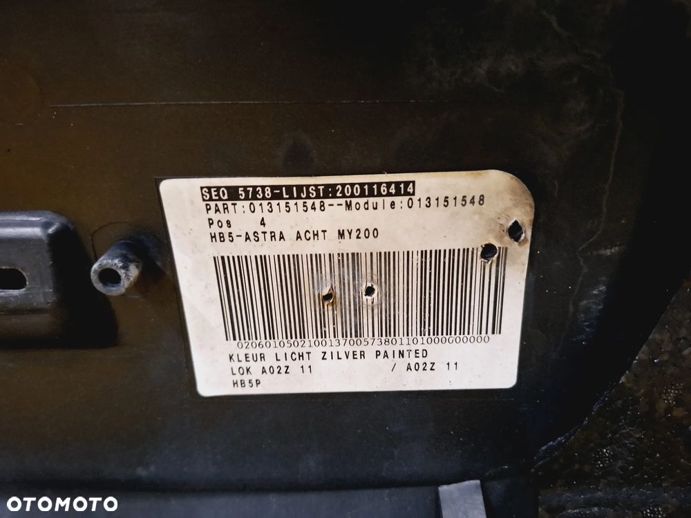 ZDERZAK TYŁ TYLNY OPEL ASTRA III H HB 5D 04-06 LAK: 163 NR421 - 14