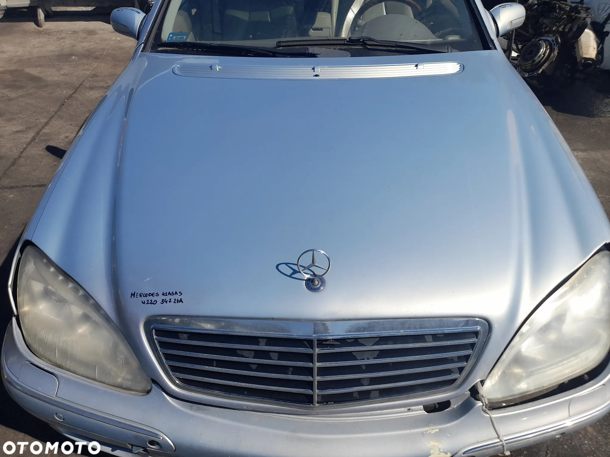MERCEDES KLASA S W220 MASKA POKRYWA SILNIKA 347 - 3
