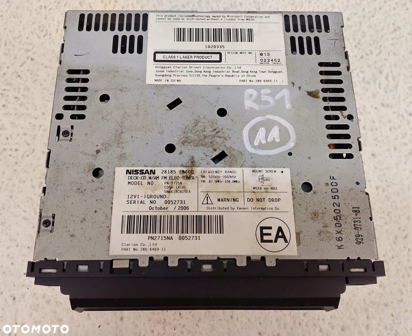 NISSAN PATHFINDER R51 NAVARA D40 RADIO NAWIGACJA 28185-EB600 - 5