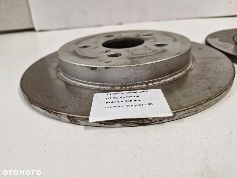TOYOTA MATRIX 2 II E140 1.8 B TARCZE HAMULCOWE TYŁ TYLNE KOMPLET 260mm - 3