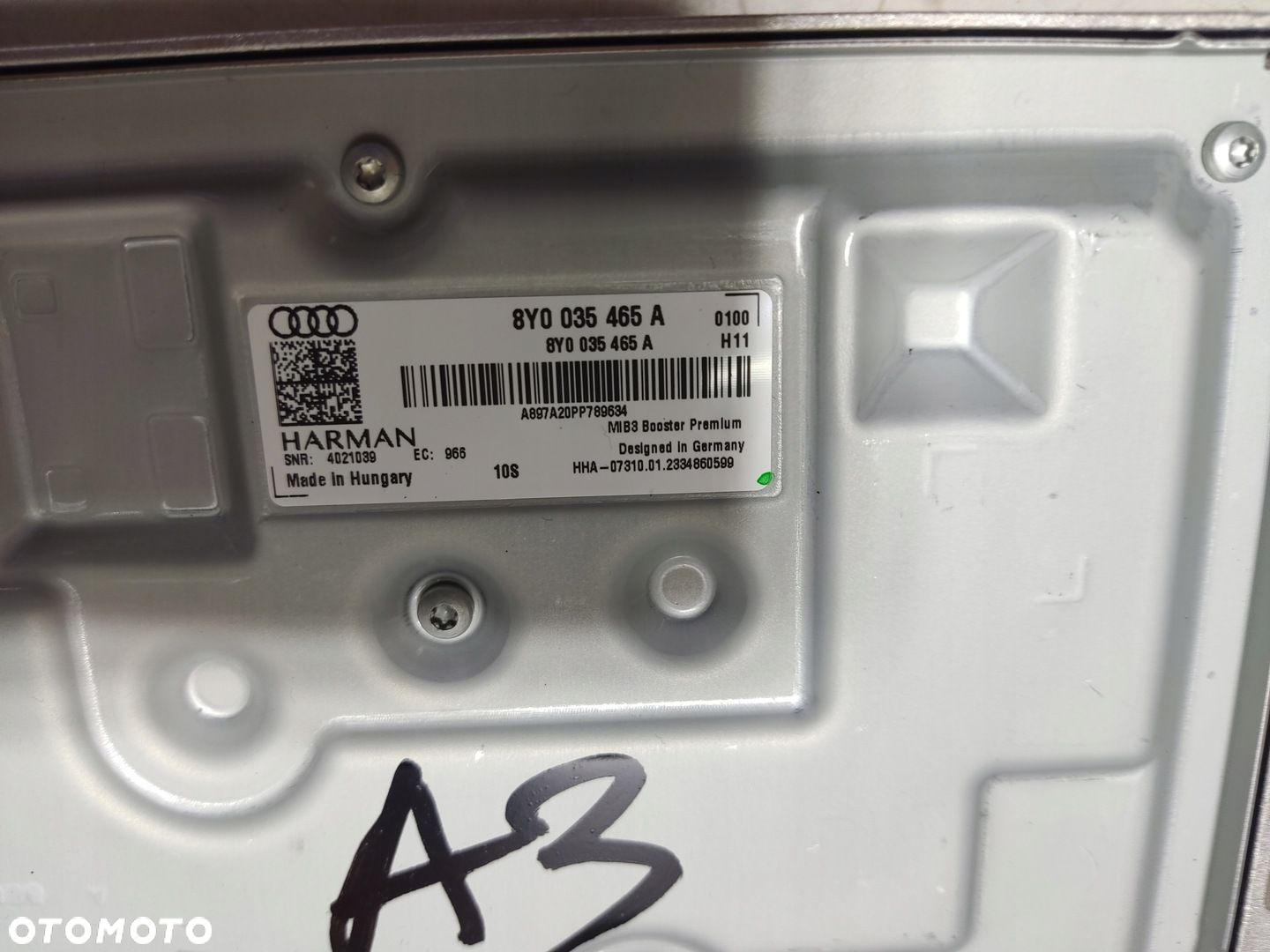 AUDI A3 8Y WZMACNIACZ HARMAN 8Y0035465A - 3