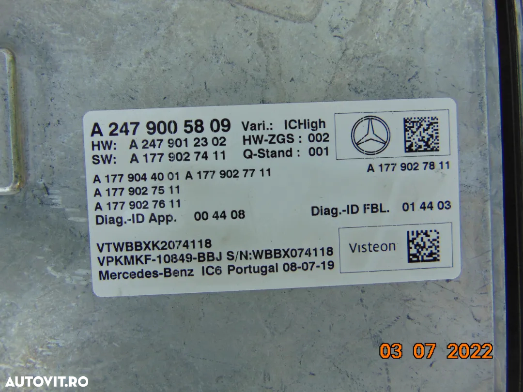 Unitate control ECU mercedes W247 w177 cla gla a247 a177 x247 - 2