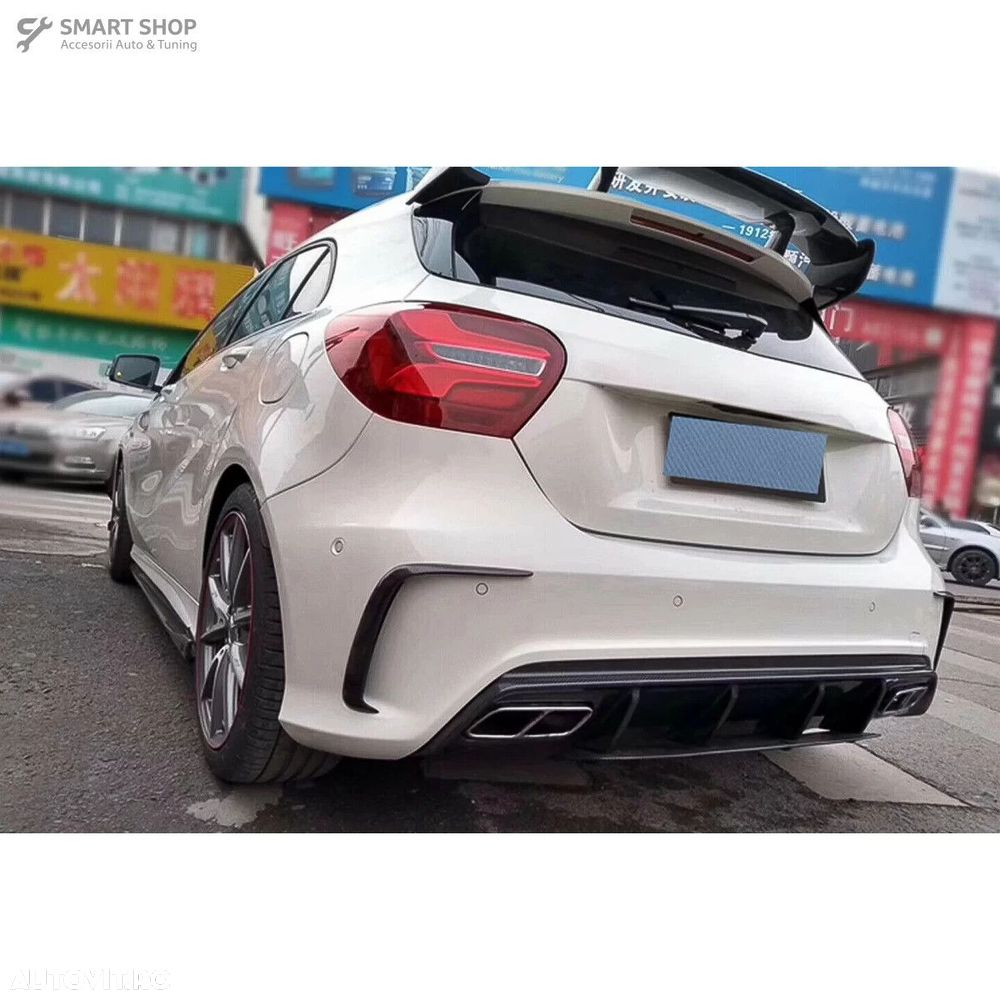 Ornamente Bara Spate Flapsuri Mercedes A-Class W176 (2012-2018) Negru - 5