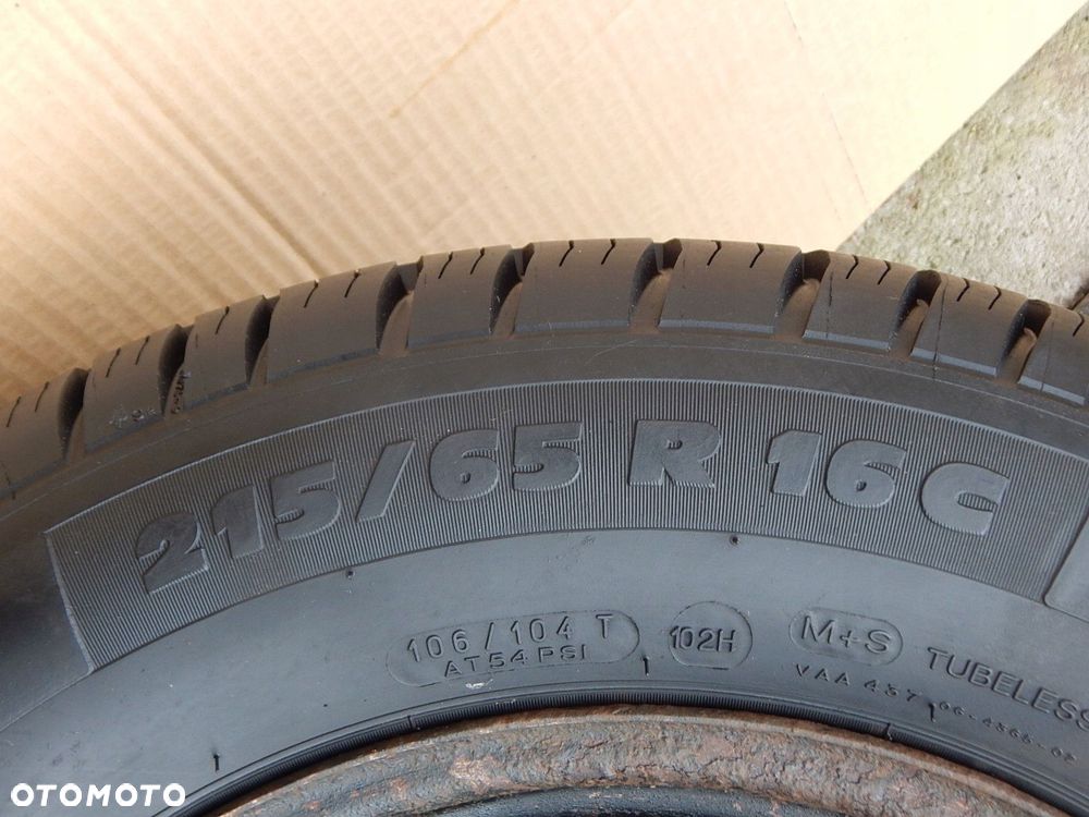 vw t5 felga stalowa koło zapasowe michelin 215/65 r16c 8.47 mm - 3