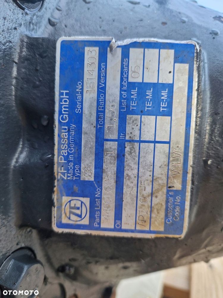 Most Przedni VOLVO 4x4 6x6 8x6 APL-9000/CK ZF API-GL-5 1.56 Napędowy FM FMX - 5