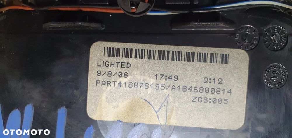 Schowek półka deski konsoli Mercedes ML W164 A1646800814 - 8