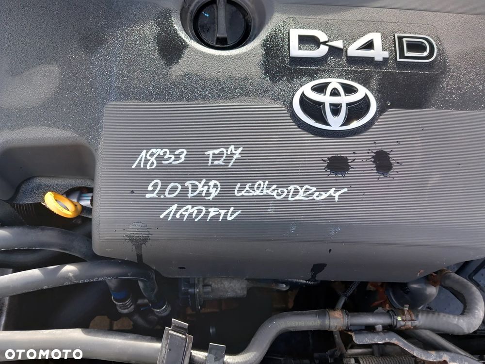 TOYOTA AVENSIS T27 SILNIK 2.0 D4D !!!! NA CZĘŚĆI !!!! DIESEL OZNACZENIE: 1ADFTV - 2