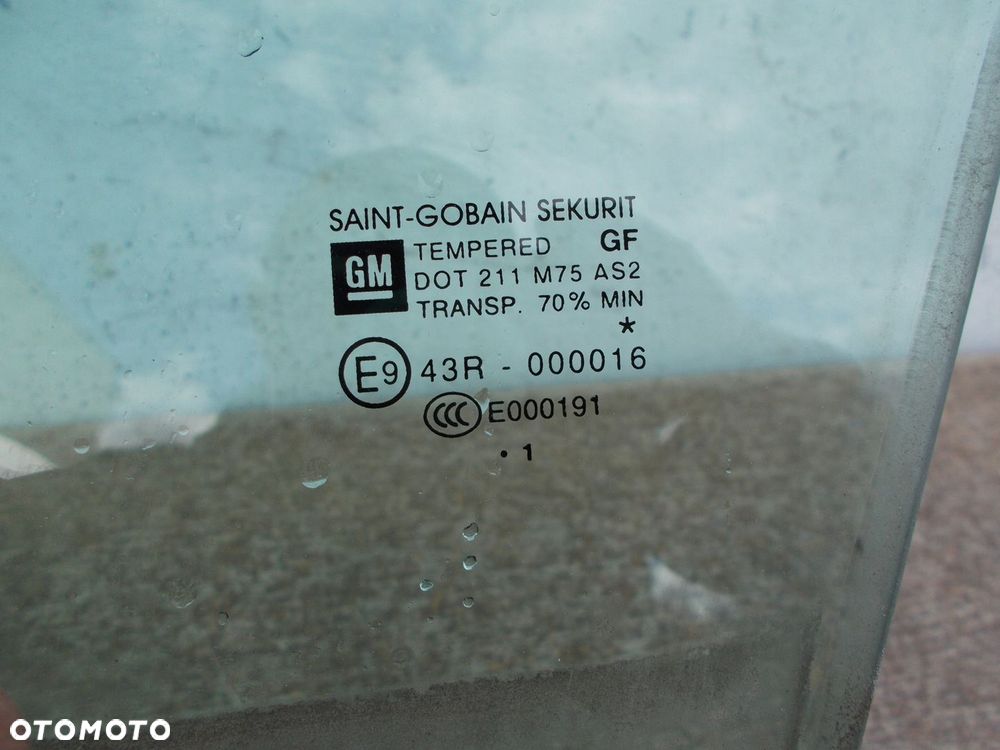 OPEL MERIVA B 09-17 SZYBA DRZWI LEWA PRZÓD PRZEDNIA - 2