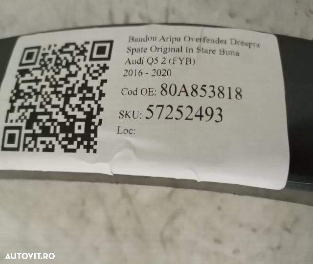 Bandou Aripa Overfender Dreapta Spate Original In Stare Buna S-line Au - 7