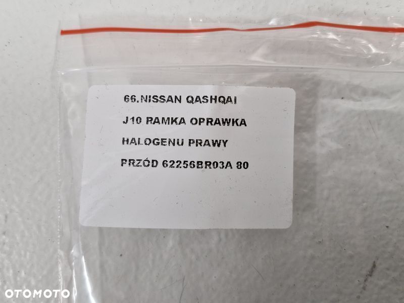 qashqai j10 ramka oprawka osłona halogenu prawy przód prawa przednia 62256br03a - 8