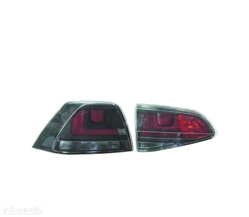 FAROLINS TRASEIROS VOLKSWAGEN VW GOLF 7 LIMOUSINE 12-17 FUNDO PRETO - 2