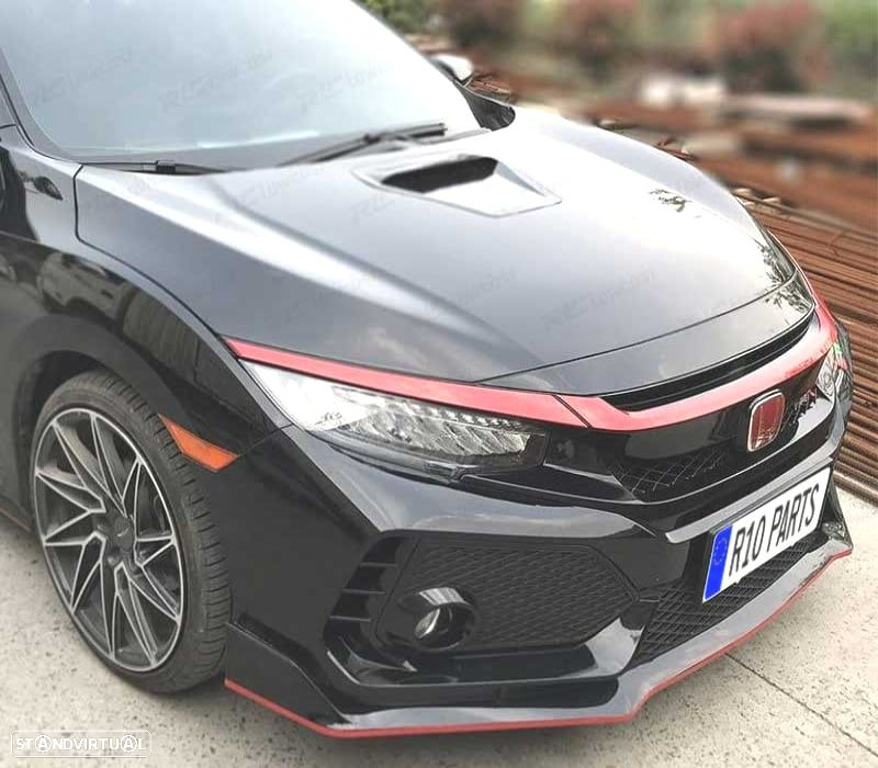 FRISOS HONDA CIVIC 16-20 LOOK TYPE R VERMELHO - 2