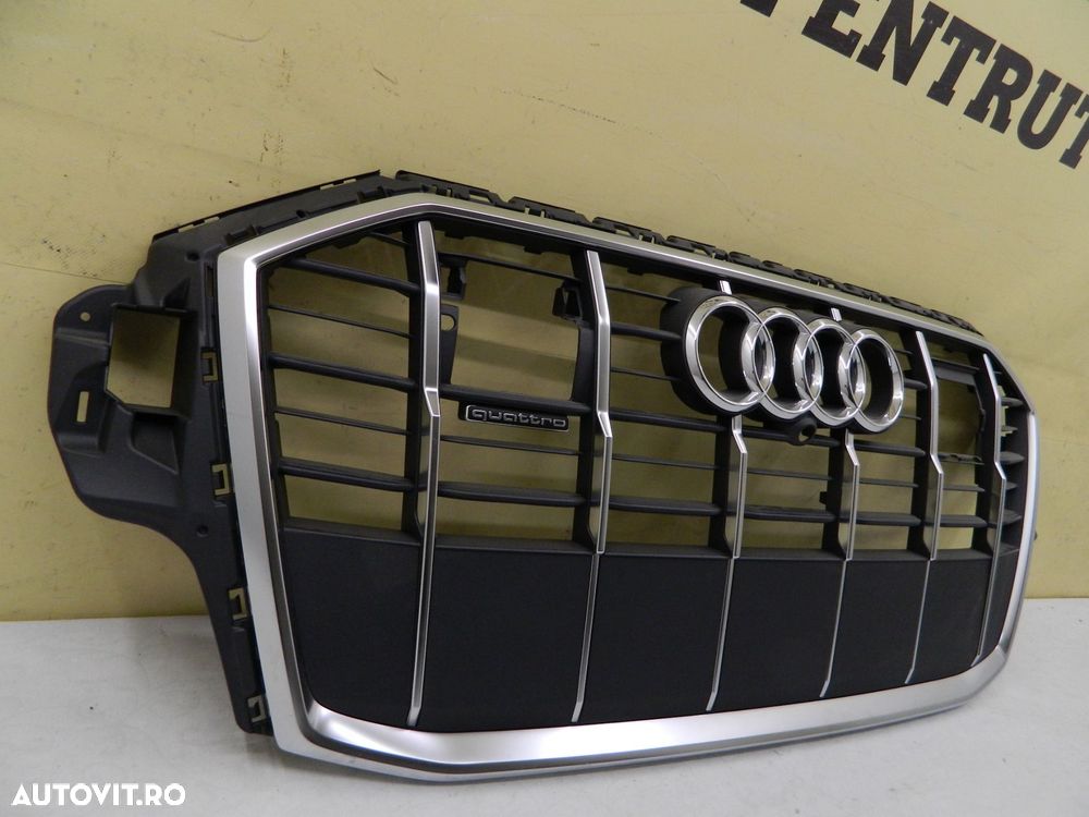 Grila radiator Audi Q7 4M S-Line facelift,  2019, 2020, 2021, 2022, 2023, cod origine 4M0853651AJ. - 4