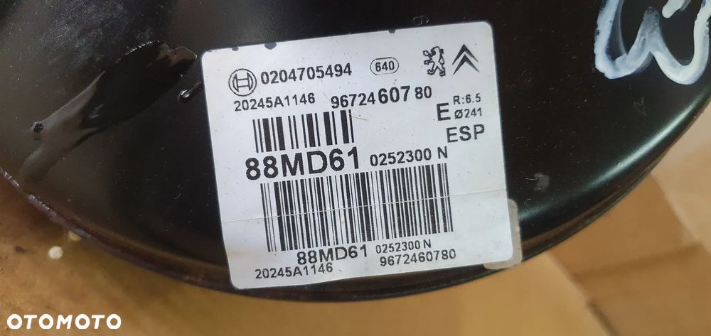 Serwo wspomaganie hamulca Citroen C3 II 9672460780 - 5