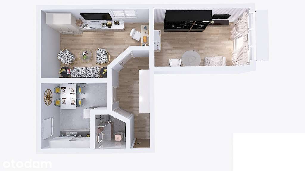 Mieszkanie 2-pokojowe, 53,06 m², ul. Śródmiejska
