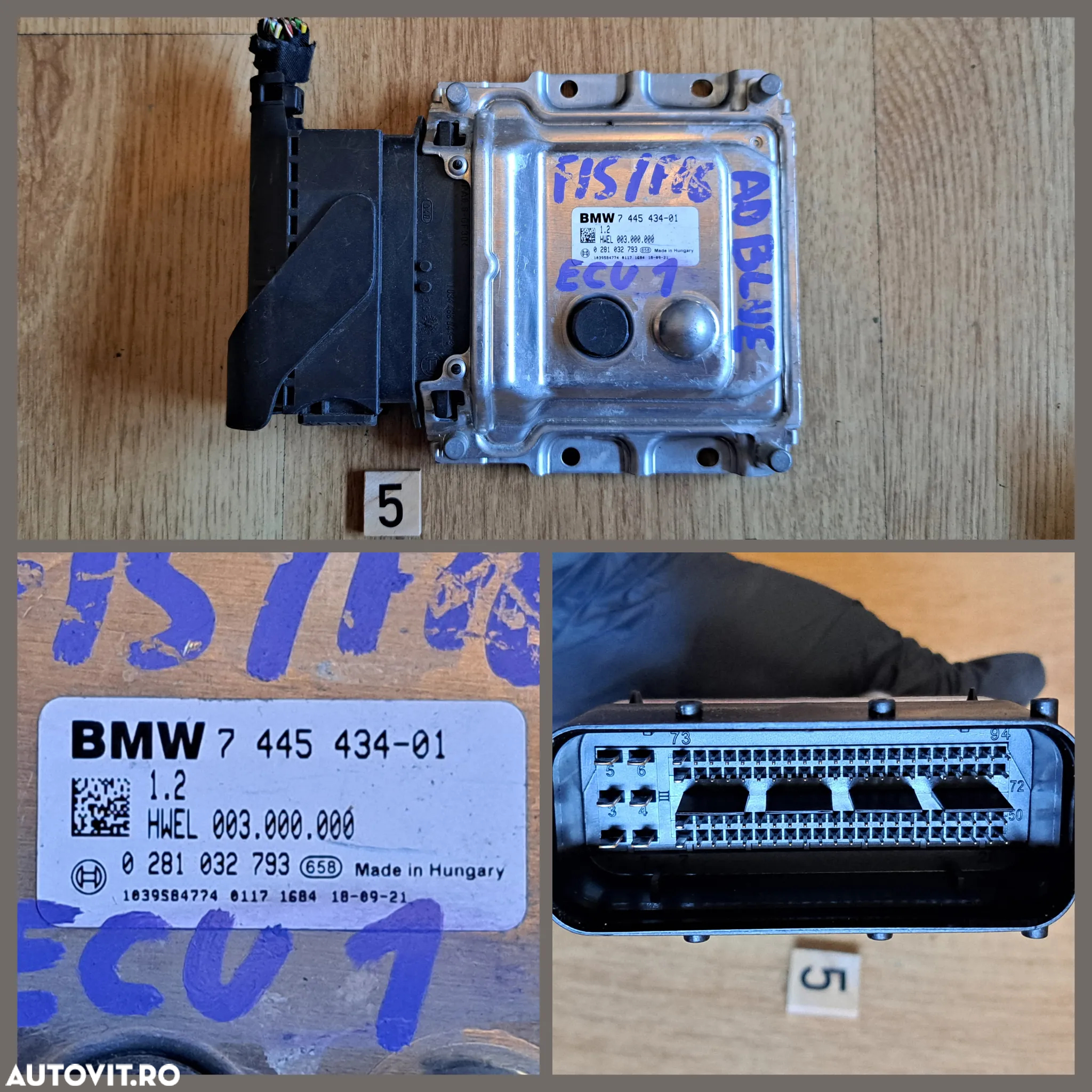Modul calculator ECU pompa combustibil modul adblue modul diferential ECU suspensie calc coloana directie bmw f20 f16 f15 f86 g31 g32 - 5
