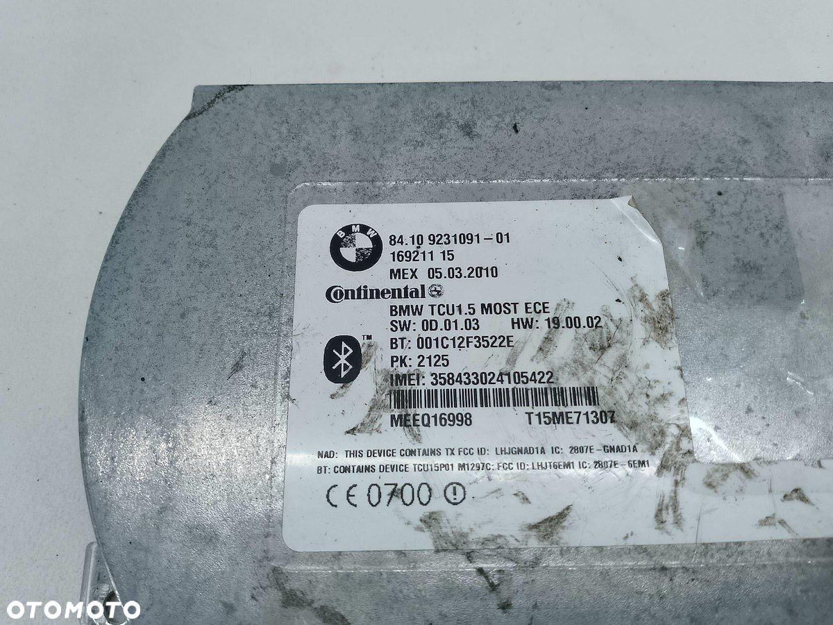 MODUŁ STEROWNIK BLUETOOTH BMW E91 84.109231091-01   16921115 2.0 D - 7
