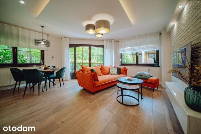 Apartament z 16m tarasem w ogrodzie w Norweskiej D+basen,garaż,komórka