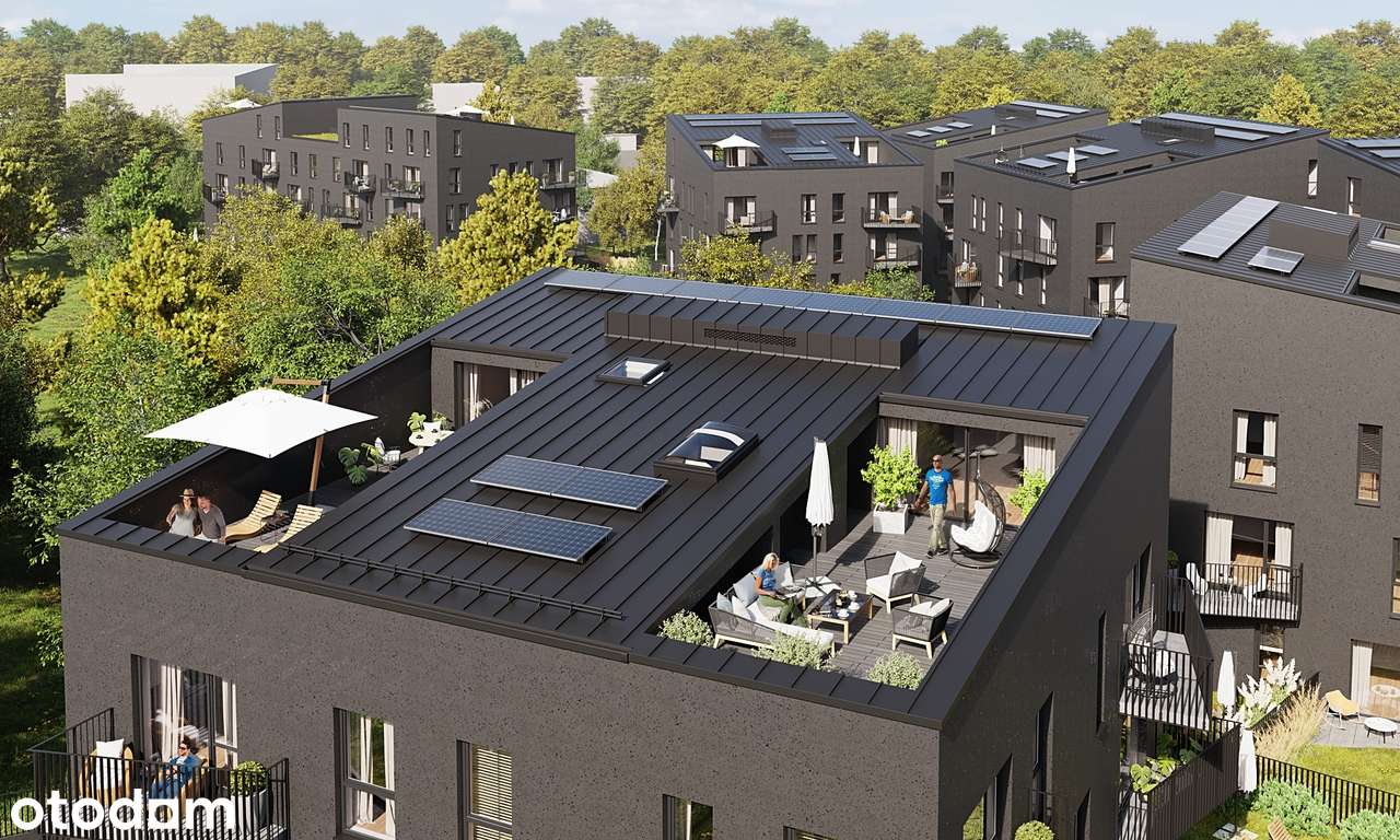 Dwupoziomowy apartament z antresolą i tarasem | 73,7 m²