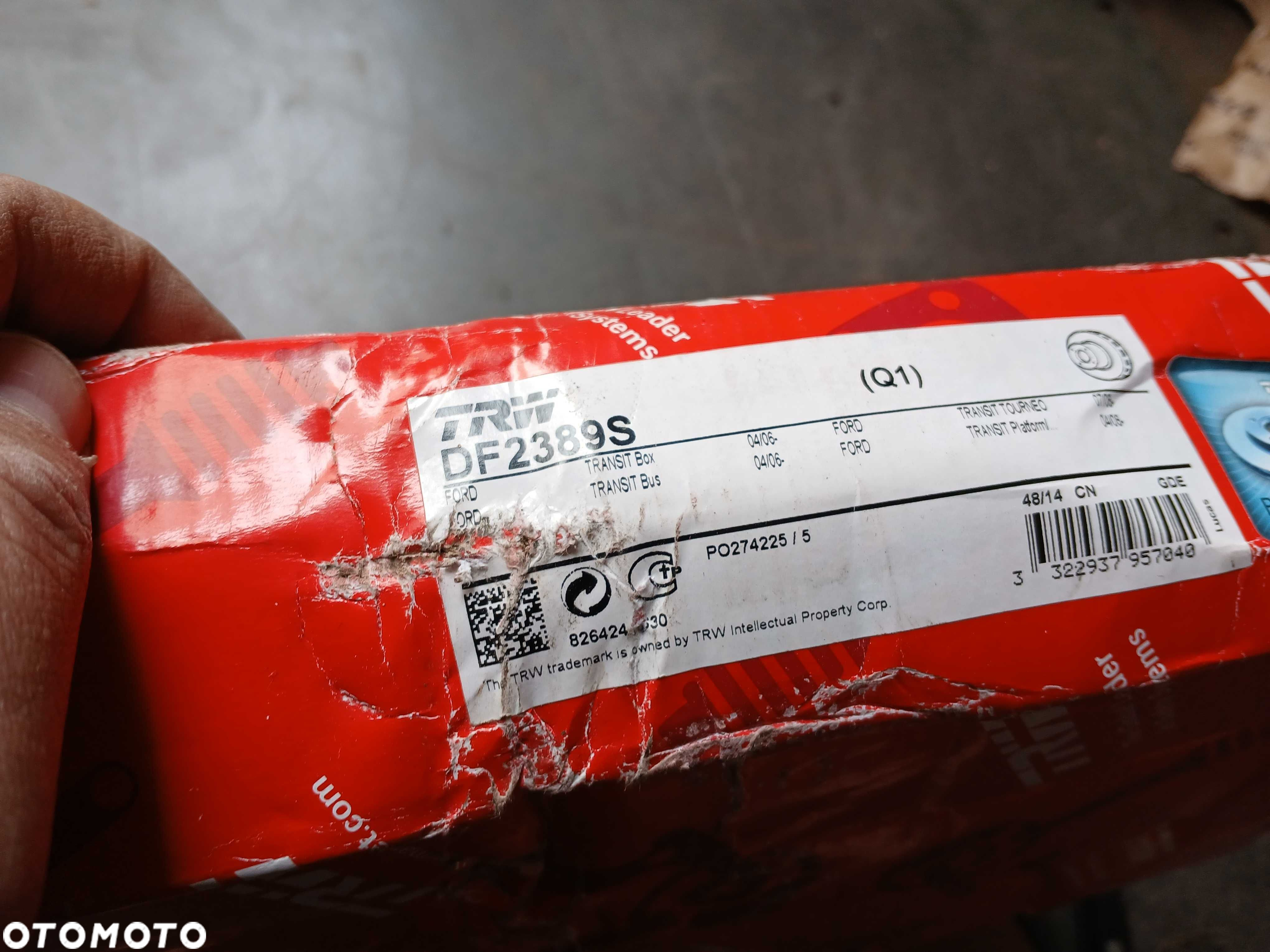 TRW DF2389S Tarcza hamulcowa przód do FORD TRANSIT 2.2 2.4 - 2