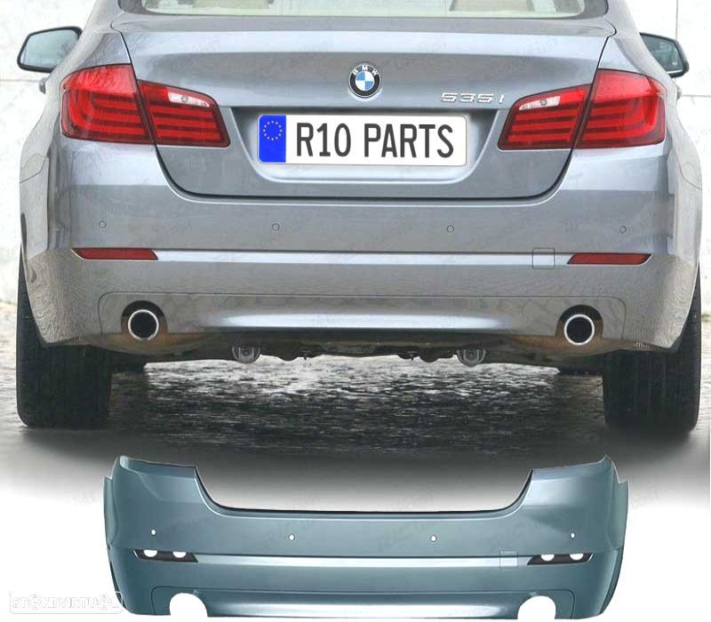 PÁRA-CHOQUES TRASEIRO BMW F10 2 SAIDAS COM PDC - 1