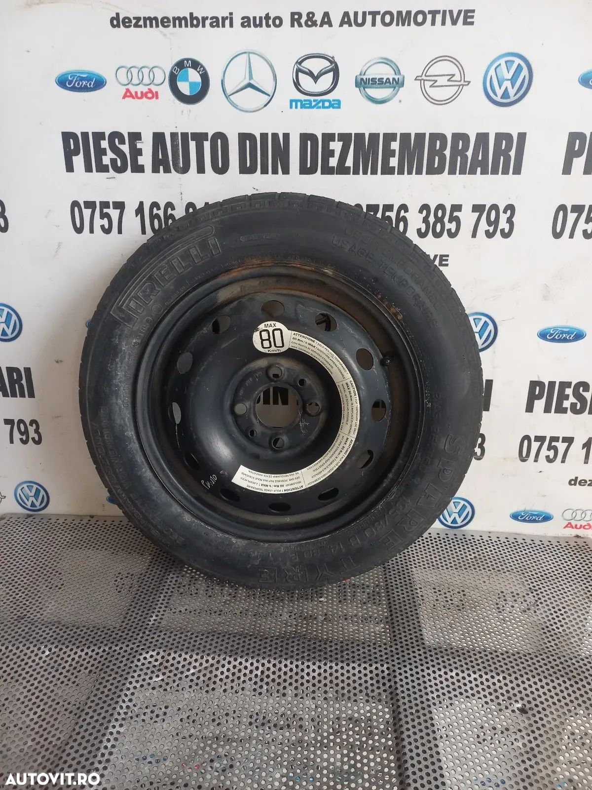 Roata Rezerva Slim R14 135/80B14 Fiat Punto - 1
