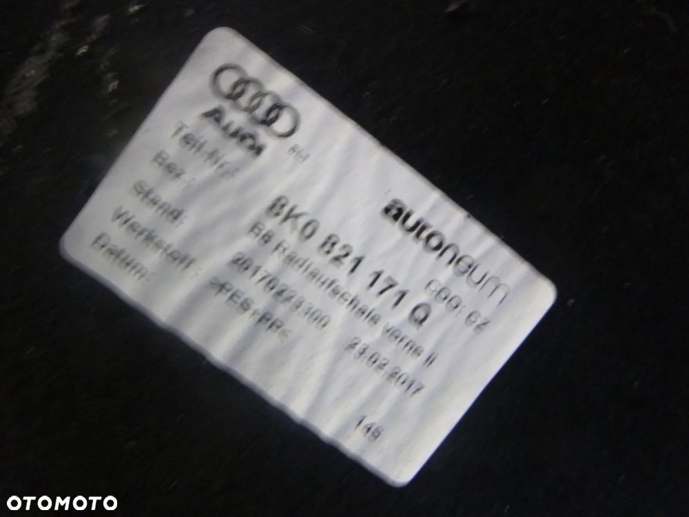 AUDI A4 B8 Nadkole przednie lewe 8K0821171Q NOWE ORYGINALNE - 2