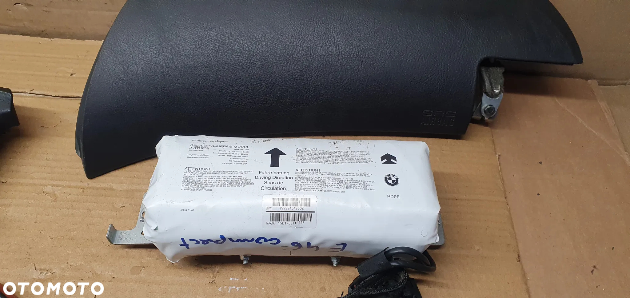AIRBAG pasy poduszki sensor BMW 3 E46 komplet - 3