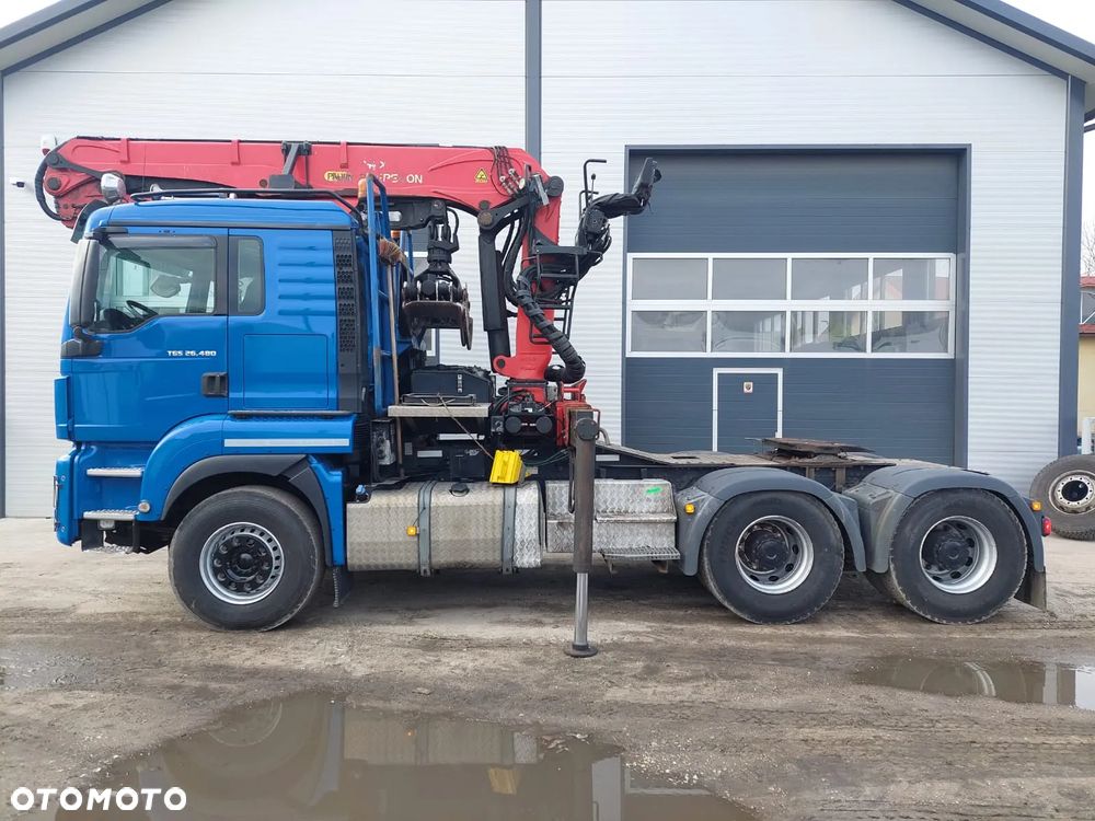 MAN TGS 26-480 6x4 do drewna PALFINGER Epsilon S 270L83 - 2