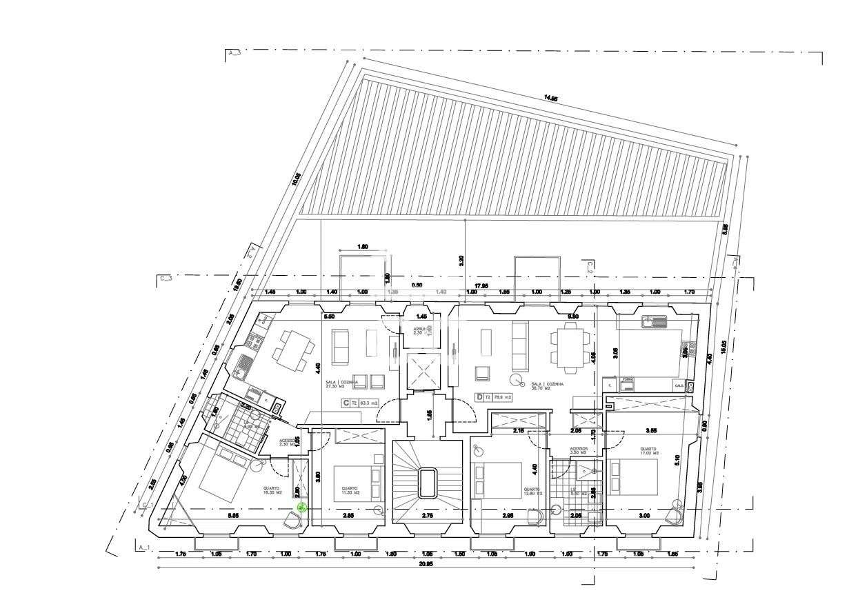 VENDIDO - Apartamento T2, 1ºandar, na zona histórica da M. Grande. - Grande imagem: 2/22